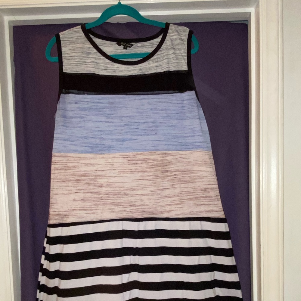 Multi colored strip dress